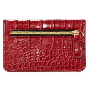 B-Low The Belt Croc Card Case Red NWT